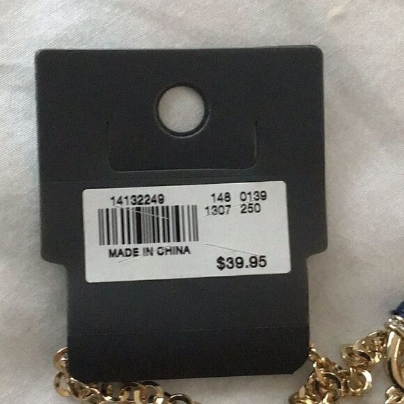 The Limited gold tone with red bead long necklace 38 inch - Picture 4 of 5